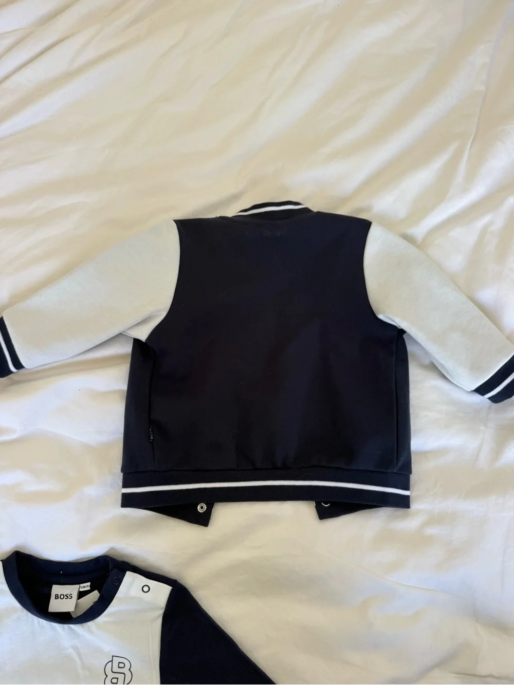 Boss Navy and White Kids 3-Piece Varsity Set
